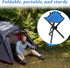 KKONHII Stool,17 Inch Small Travel Folding Camping Folding Outdoor Tripod Seats Blue Portable Camping Stool for Garden