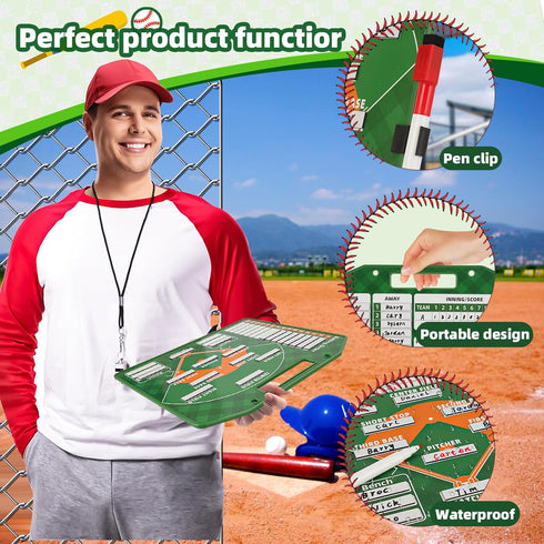 Magnetic Baseball Lineup Board with 40 Sheets Lineup Cards for Coaches, Dugout Accessories