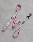 Ruffhaus NYC Peppermint Bark Christmas Print Dog Leash 1 Inch by 59 Inches, Durable Polyester Webbing, Comfortable