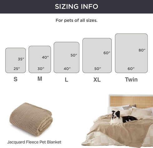 Bedsure Dog Blanket for Medium Dogs, Washable Soft Fluffy Puppy Blanket with Premium 300GSM Coral Fleece, Brown, 30x40IN