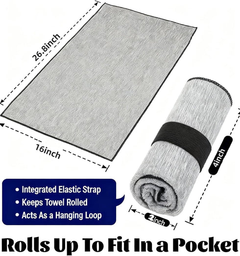 Vnoss 3 Pack, 16x26.8 Inch, Microfiber Gym Towels Quick Dry Workout Towel, Fast Drying Sweat Towel for Men & Women