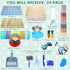 34 Set Pcs Rabbit Starter Kit Rabbit Litter Box Small Animal Water Bottle Stacking Cups Bunny Tunnels Animal Grooming