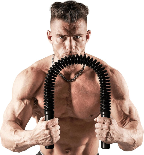 Zenooze Power Twister Flex Bar - Ultimate Upper Body Exercise Equipment for Strengthening Chest, Shoulders, Biceps,