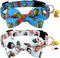 KUDES 2 Pack Print Dog Collars with Bow Tie, Adjustable Collars with Bells and Charm Safety Buckle for