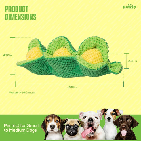 Pea Pod Interactive Dog Toy | Snuffle Nosework Stress Relief | Hide Treat Puzzle for Small Medium Dogs