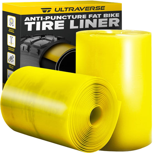 Ultraverse Fat Tire Liners, Tube Protection Against Flats, 20, 24 and 26 inch x 4.0 tire size, Durable Plastic Shield