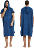 III HHONS Beach Towel Hoodie Poncho Robe Towels Navy Hooded Swim Cover