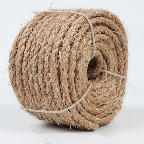 Sisal Rope for Cat Scratcher, 3/10 Inch 50 Feet Natural Hemp Rope, Thick Replacement for Indoor/Outdoor Scratching