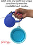 Prima Pet Expandable Collapsible Silicone Food & Water Travel Bowl with Clip for Small & Medium Dogs, AQUA