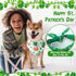 100 Paterr Pieces Dog Bandanas Bulk St. Patrick's Day Pet Handkerchief Shamrocks Soft Triangle Bibs Cute Kerchief