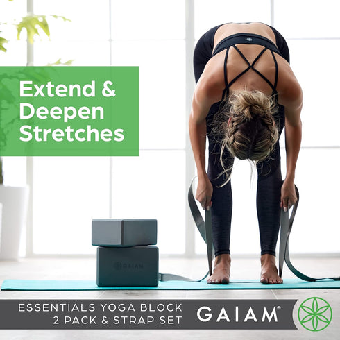 Gaiam Yoga Block - Supportive Latex-Free Eva Foam, Soft Non-Slip Surface for Yoga, Pilates