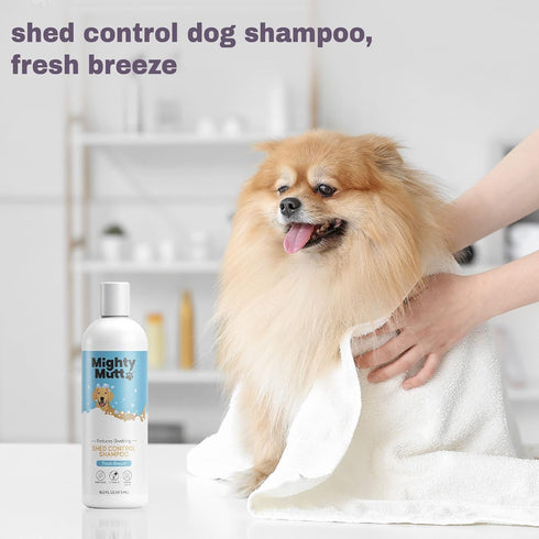Mighty Mutt Shed Control Shampoo, Deshedding Dog Shampoo, Hypoallergenic, Anti-itch Formula - 16 fl oz