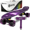 Skatro Mini Cruiser Skateboard - 22x6 Inch Retro Style Plastic Board Comes Complete for Kids and Beginners.