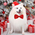 KOOMOX Red Bow for Dog, Adjustable Bow Tie Collar for Medium and Large Dogs Cats, 1 Piece Red