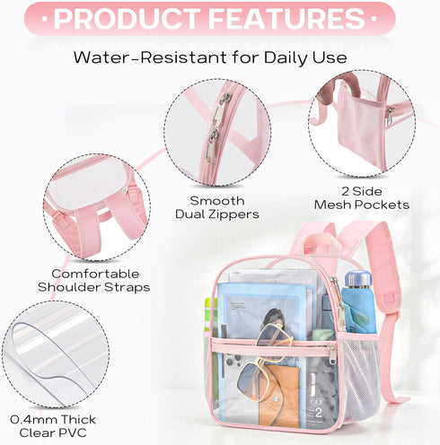 Backpack Backpack 12x6x12 Oraben Clear for Stadium Events Stadium Waterproof Clear Bag for Adult Concert Sport Work
