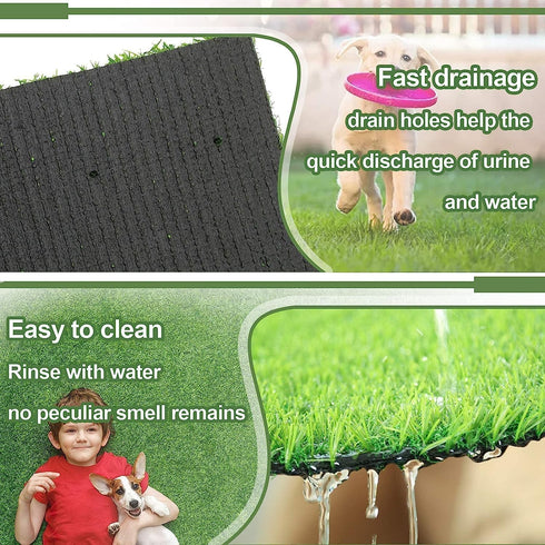 SSRIVER (25.5x19.5 Inch(Pack 2)) Artificial Grass for Dogs Pee Tray Fake Grass Mat for Professional Puppy Potty Trainer