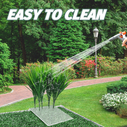8Pcs Fake Grass Plants Pee Post for Dogs, Easy to Install and Clean, Guiding Male Dogs to Urinate (Lemon grass)