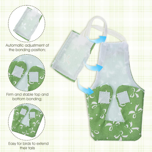 LXUEJIE 4 Pcs Bird Diaper, Cute Pet Bird Diaper, Parrot Nappy Reusable Flight Suit with Waterproof Inner Birds Diapers