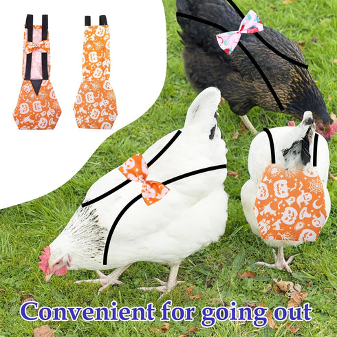 Xokipol 3 1.1 3.3 lb) Pcs Chicken Diapers for Hens, Pet Duck Diapers with Bow Tie, Washable Duck Clothes & Poultry