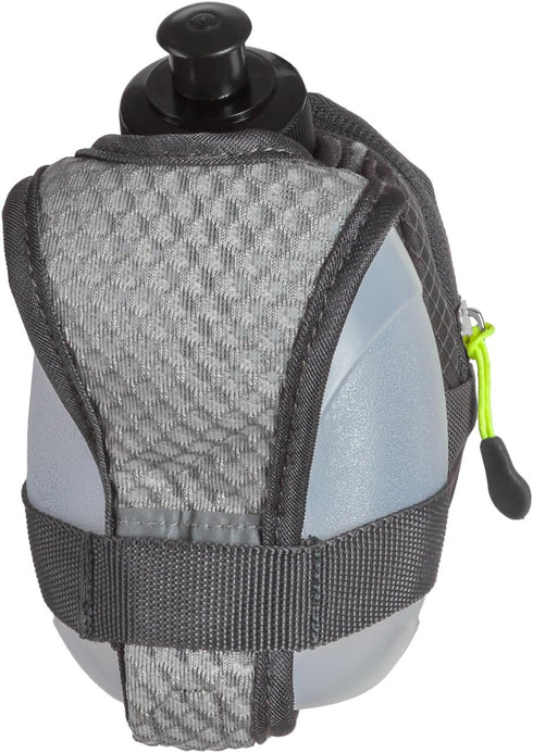 SLS3 Small Running Water Bottle Handheld, 10 oz with Adjustable Hand Strap, Zippered Pocket - Hydroquick II for Runners