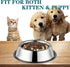 3 Packs Cat Bowls - 4.5 Inch Non-Slip Stainless Steel Small Cat Wet Food Bowl, 7 Oz Pet Feeding Bowl for Kittens and