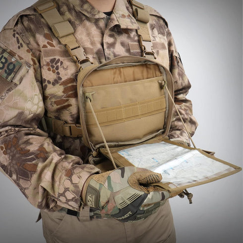 WYNEX Tactical Large Admin Pouch, Molle EDC Utility Pouch with Map Sleeve and Flag Patch