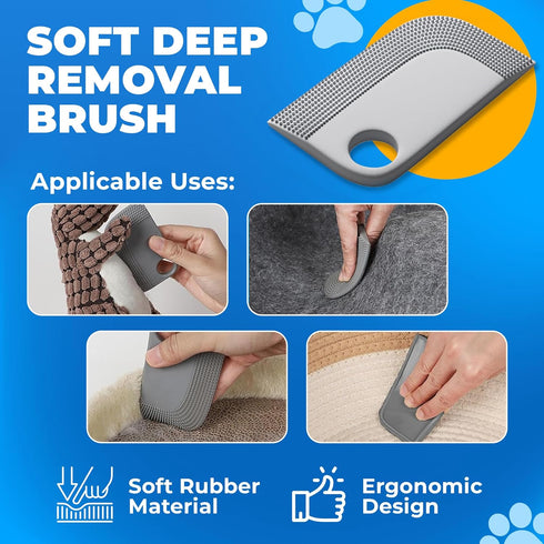 Petandzy Pet Hair Removal Glove for Dogs & Cats Dog Grooming Gloves for Shedding, Pet Hair Remover Glove Pet Grooming