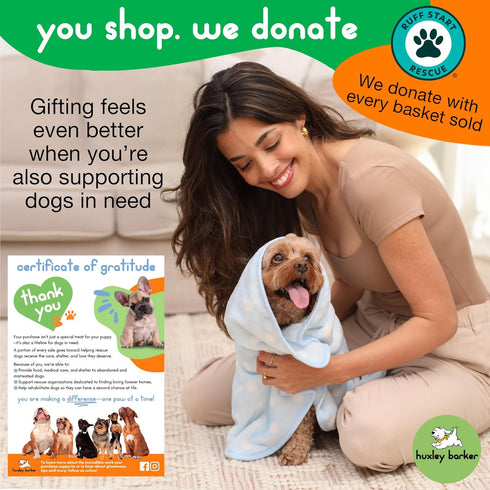Premium Puppy Starter Kit - New Puppy Gift Basket with Essentials, Toy Box, Treat Tray, Training Supplies, Chew