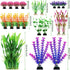 20pcs Fish Tank Decorations Plants, Plastic Aquarium Accessories, Fish Cave and Hideout Ornaments
