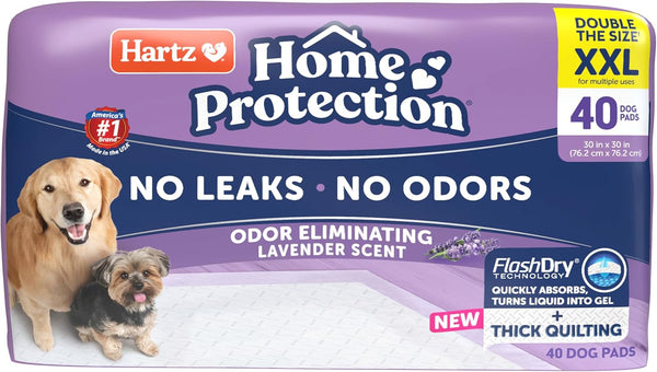 Hartz Home Protection Super Absorbent Odor Eliminating Lavender Scented No Leak Dog