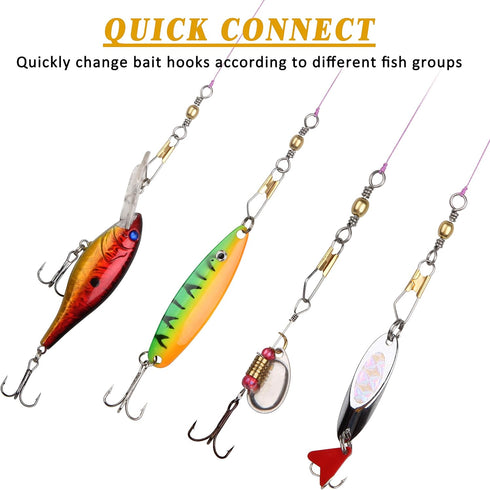 Fishing Barrel Swivel with Safety Snap, 145/160pcs High Strength Stainless Steel Fishing Snap Swivels, Saltwater Tackle