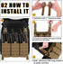 PETAC GEAR Tactical Triple 556 Magazine Pouch with Kydex Insert, AR Front Flap Magazine Pouch, Laser Cut MOLLE