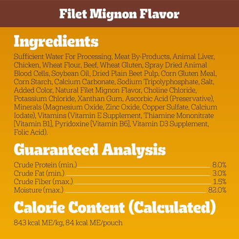30-Count Pack, 3.5 oz. Pedigree Choice Cuts in Gravy Adult Wet Dog Food Beef Flavor Variety Pouches