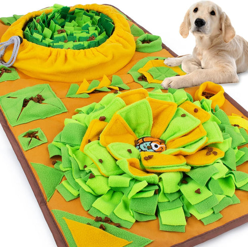 AWOOF Large Dog Snuffle Mat, Interactive Feeding Mat, 34.6 in x 19.6