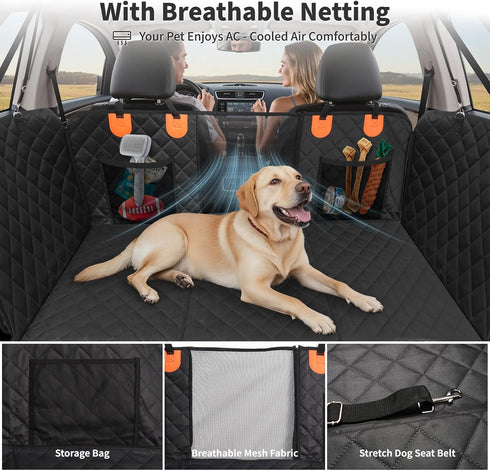 3 400lbs, HOTEAGLE Pet Car Seat Cover with Separate Hard Bottom Plates, Ideal for Car/SUV/Small Trucks, Back Seat