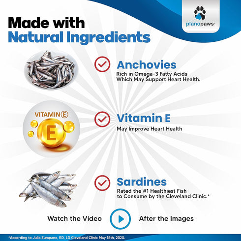 Omega 3 Fish Oil for Dogs, Salmon Oil Supplement for Shedding, Allergy Relief, 90 Fish Oil Pills