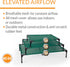 K&H Pet Products Elevated Outdoor Dog Cot Bed, Medium Green, Washable Breathable Mesh, Heavy Duty Frame