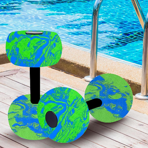 Apujent 2Pcs Aquatic Dumbbells For Pool Exercise, High-density Eva Foam Pool Weights Resistance, Lightweight Water