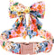 Unique Style Paws Cartoon Dog Collar, Spring Summer Bow Flower Collar for Small Medium Large Boys and Girls Dogs