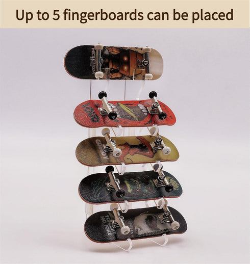 RACOFSB Fingerboard Display Rack,Pro Finger Skateboard Storage Stand,Transparent Acrylic Finger Board Racks