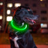 Led Dog Collar - BSEEN USB Rechargeable Flash Necklace Light for Pet Safety, Green