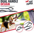 Tuff Pupper Heavy Duty Double Handle Dog Leash | Twist Locking Carabiner Dog Clip | Safety Lock Leash To Hold Strong Dogs | Reflective For Safe Night Walks | 6 Foot Dog Leash | For Medium & Large Dogs