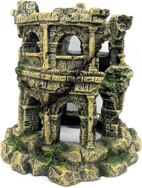 Antique Roman Column Ruins, European Castle Aquarium Decorations for Fish Tank Hideout