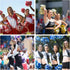 Supkiir 4Pcs Cheerleading Pom Poms for Women, 2 Pair Cheer Pompoms for School Sports Games Team Spirit