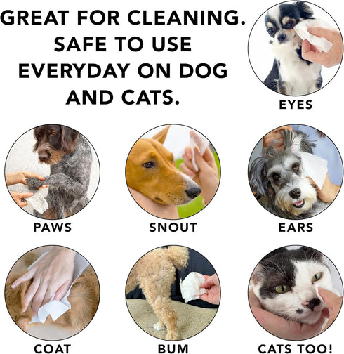 Pride and Groom The Swipe, Soothing Coat Grooming Wipes for Quick Cleaning & Deodorizing, 50 Wipes