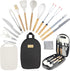 Portable Kitchen Cooking Utensils Set - Camping Gear Must-Have Supplies for Outdoor BBQ, Grill, Picnic, Hiking