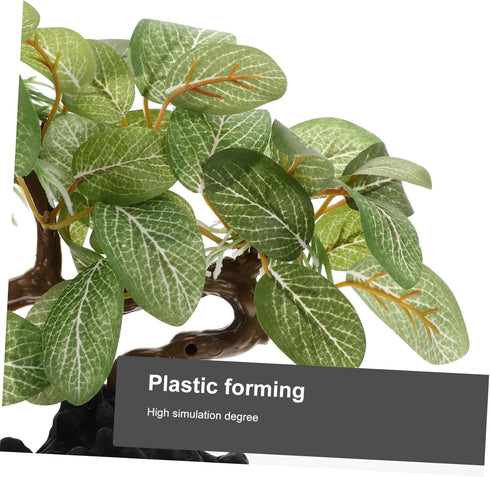 BESTOYARD Fish Tank Landscaping Plants, Aquarium Decorations, Reptile Tank Silk Tree, Plastic Fish Bowl Decor