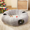 Cat Tunnel Bed for Indoor Cats - Cute Cat Donut Tunnel with