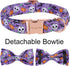 ARING PET Halloween Dog Collar - Cute Pumpkin Bowtie Cotton Purple Skull Bat Collars with Metal Buckle