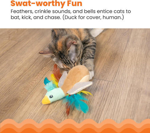 Interactive Plush Duck Cat Toy with Catnip for Playful Cats